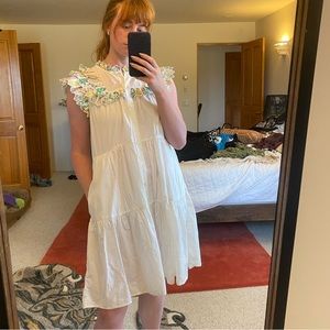 SEA patchwork collar dress